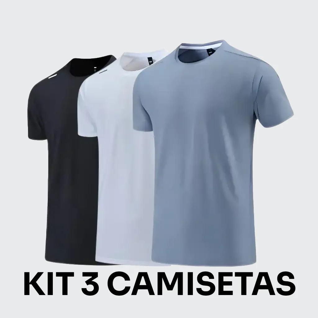 Kit 3 Camisetas Tech Premium Anti-Odor