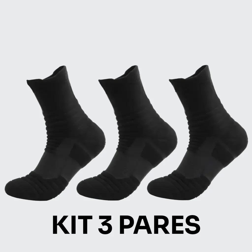 Kit 3 Pares Meias Esportivas Max Comfort